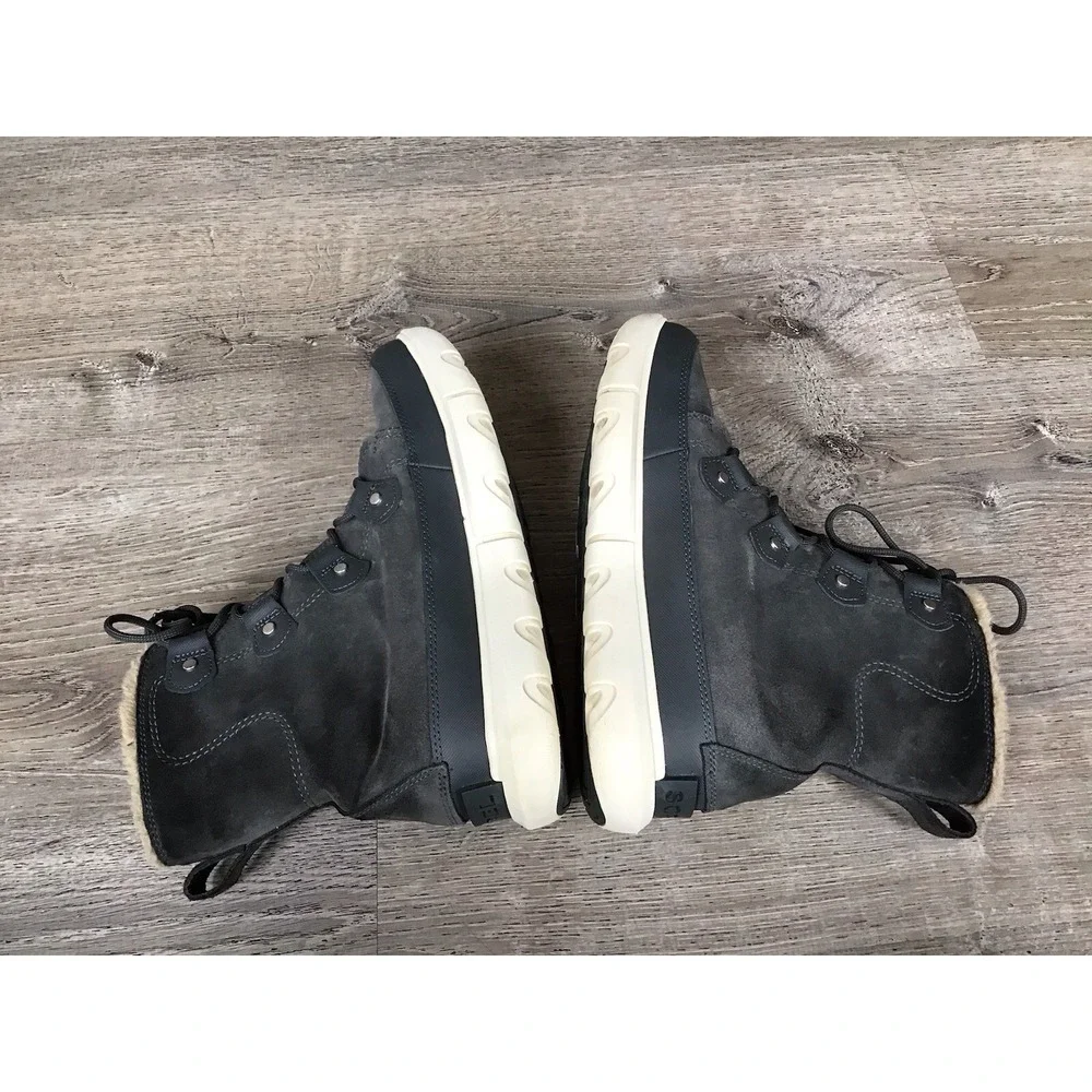 Sorel Womens Size 10 Explorer II Joan Gray Waterproof Winter Boots NL4462-028